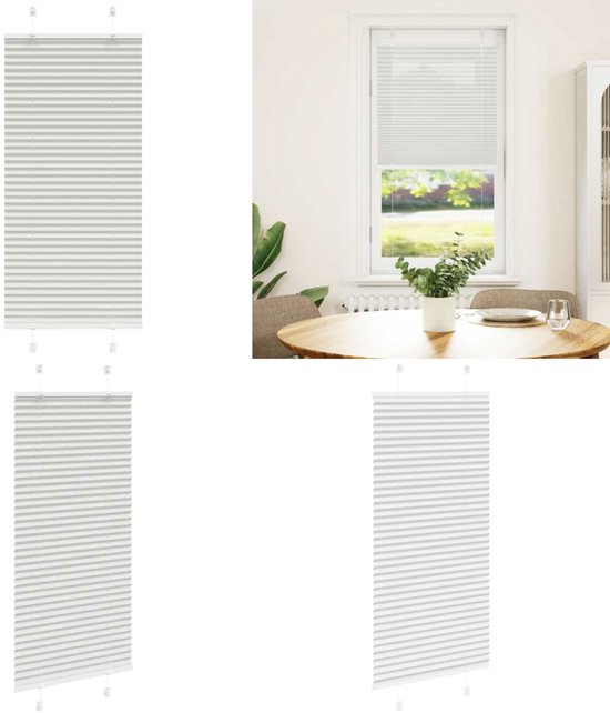 vidaXL Plissé rolgordijn 120x150 cm stofbreedte 119,4cm polyester wit