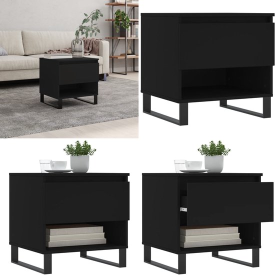VidaXL Salontafel 100x49,5x31 cm Bewerkt Hout Zwart