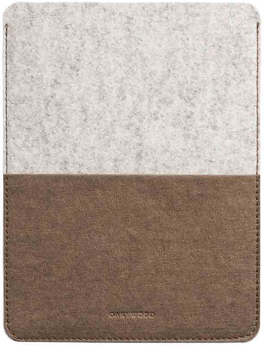 Oakywood iPad Sleeve Wolvilt - Stone Grey - Compatible met 10.9" & 11" modellen iPad, iPad Pro en iPad Air