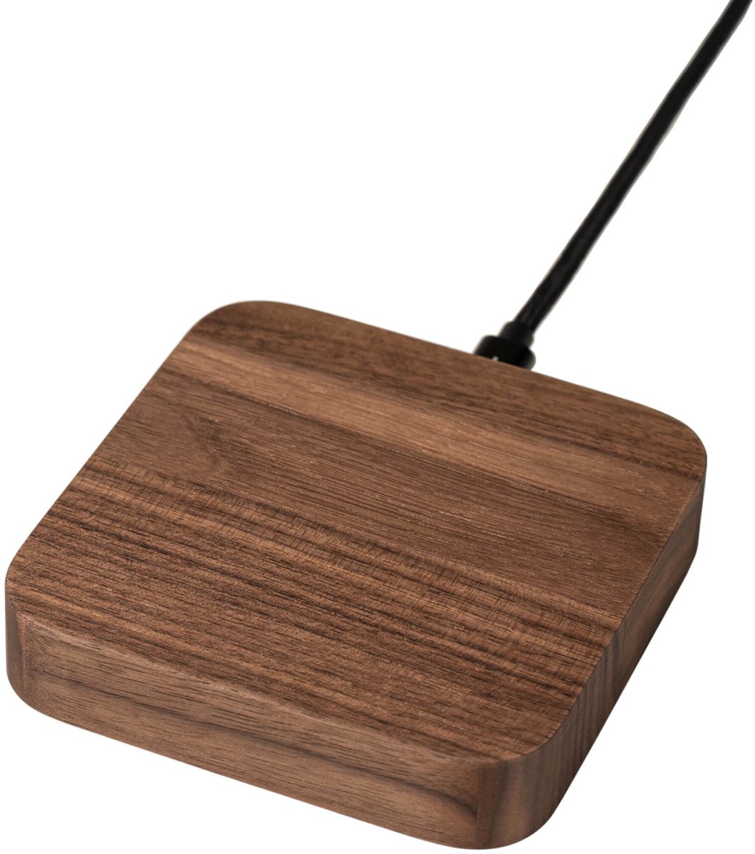 Oakywood OakyBlocks Charging Pad - Massief Walnotenhout - Draadloze OPlader voor Modulaire Bureau Organiser — cadeau in Wonen & Interieur - foto 7