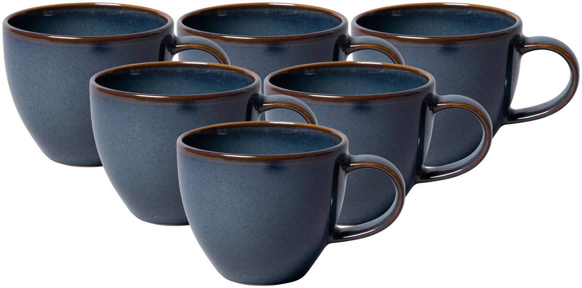 Espressotassen Crafted Denim 60 ml Set van 6