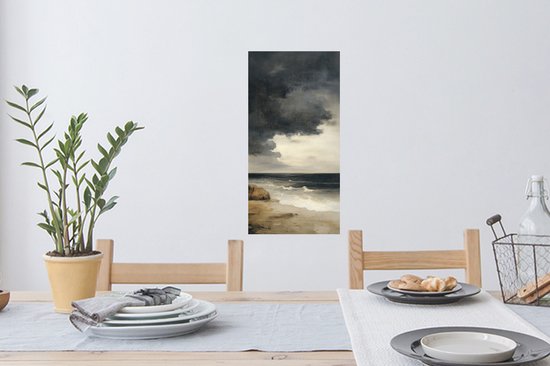 Muurstickers - Sticker Folie - Kust - Golven - Rots - Storm - 20x40 cm - Plakfolie - Muurstickers Kinderkamer - Zelfklevend Behang - Zelfklevend behangpapier - Stickerfolie