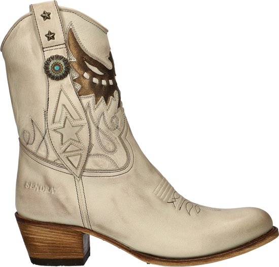 Sendra Debora Insa dames cowboylaars - Ecru - Maat 41