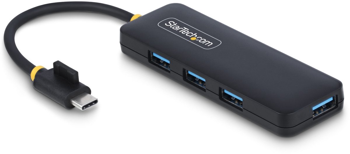 StarTech.com 4-Port USB-C Hub, 5Gbps, USB-C naar 4x USB-A, Bus Powered, Compacte Travel Mini USB Hub, Multi-Port USB 3.0 Splitter, Draagbare USB Hub, Overspanningsbeveiliging (OCP)