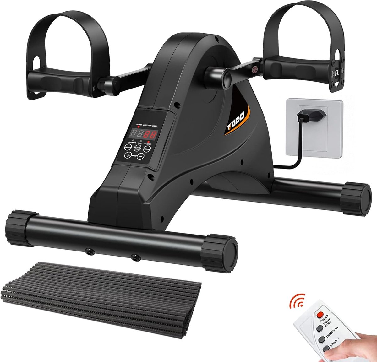 Mini Hometrainer Elektrisch voor Senioren - Fitness Bike Arm- en Beentrainer voor Thuis met Afstandsbediening en Groot Display