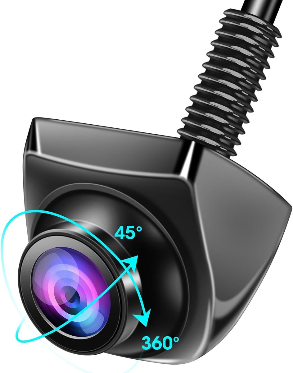 Achteruitrijcamera 1080P met 360° Rotatie en 170° Groothoek - Waterdichte Back-up Camera voor Auto's en SUV's