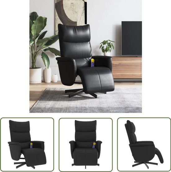 ALFORDSON Massage Gamerstoel, Computerbureaustoel met Voetsteun, 2-punts massagestoel, Draagvermogen 180 kg, Verstelbare Rugleuning 90-150°, Ergonomische PC-stoel, 360° Draaibaar, Stof, Donkergrijs