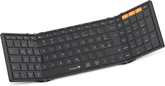 OMOTON Opvouwbaar Bluetooth-toetsenbord – AZERTY, Met Cijferblok, 60 Uur Accu, Voor 3 Apparaten Tegelijk