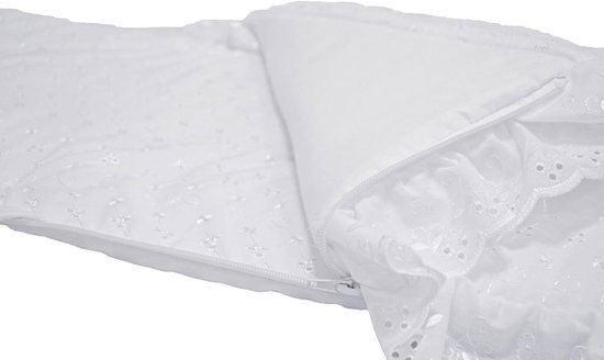 Witte gewatteerde voetenzak voor kinderwagen - universeel en comfortabel - 1 stuk — afbeelding 2