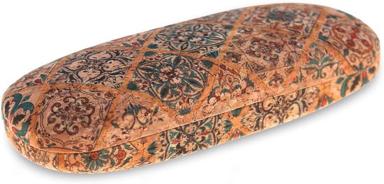 Guador Boho Brillenetui Aus Kork - 3er Set Ethno Design Hartschale