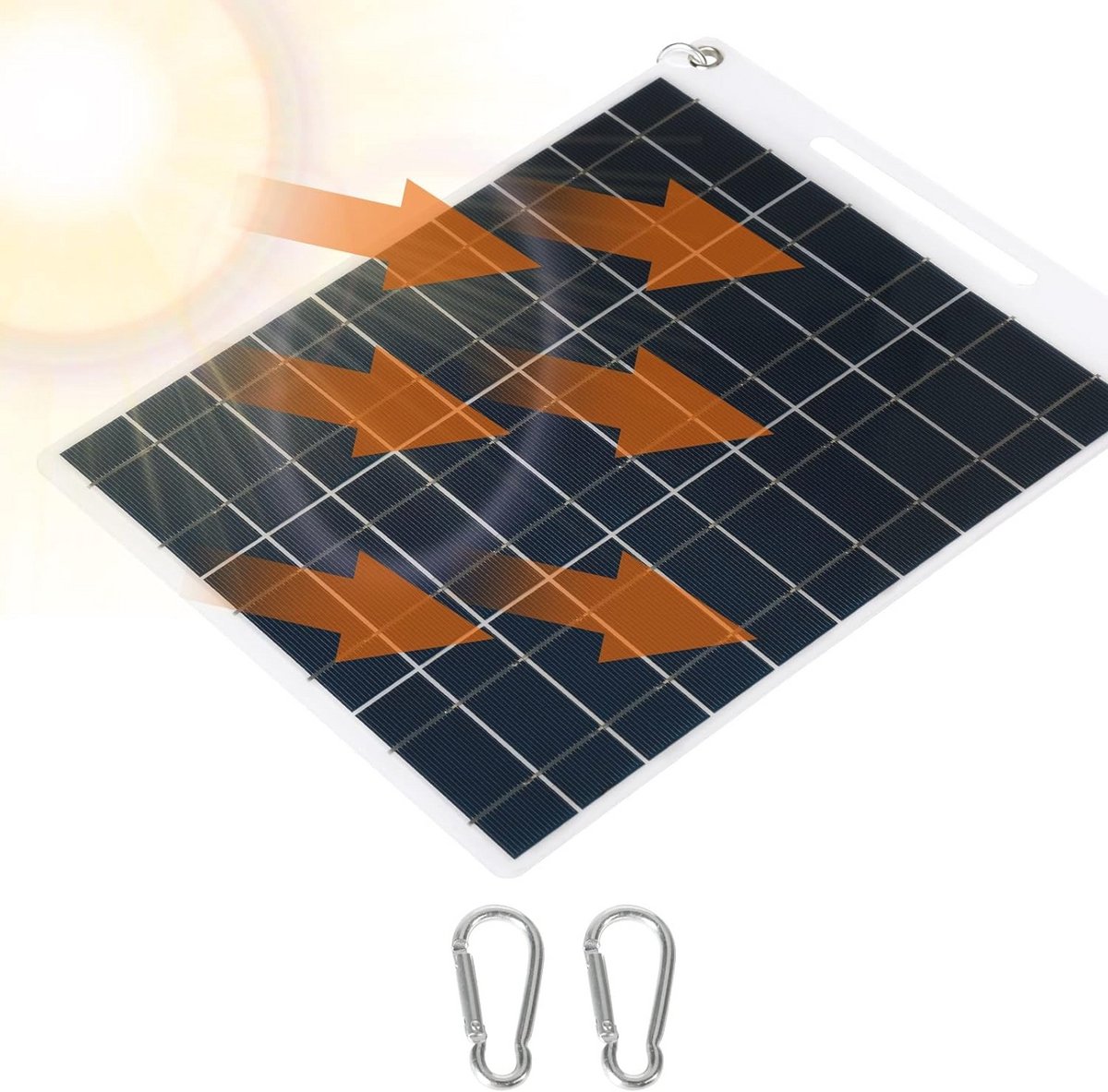 Zonneoplader 30W met Dubbele USB-poort voor Kamperen en Reizen