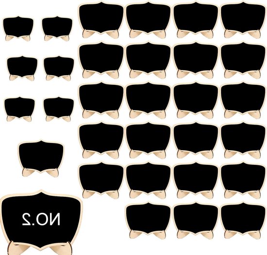 50 stuks mini-borden om te beschrijven - houten memobord met clip, houten krijtbord, kleine clips, afwisbaar bord voor prijs, feestdecoratie, bruiloft, huis, buffet 50 stuks mini-borden om te beschrijven - houten memobord met clip, houten krijtbord, kleine clips, afwisbaar bord voor prijs, feestdecoratie, bruiloft, huis, buffet