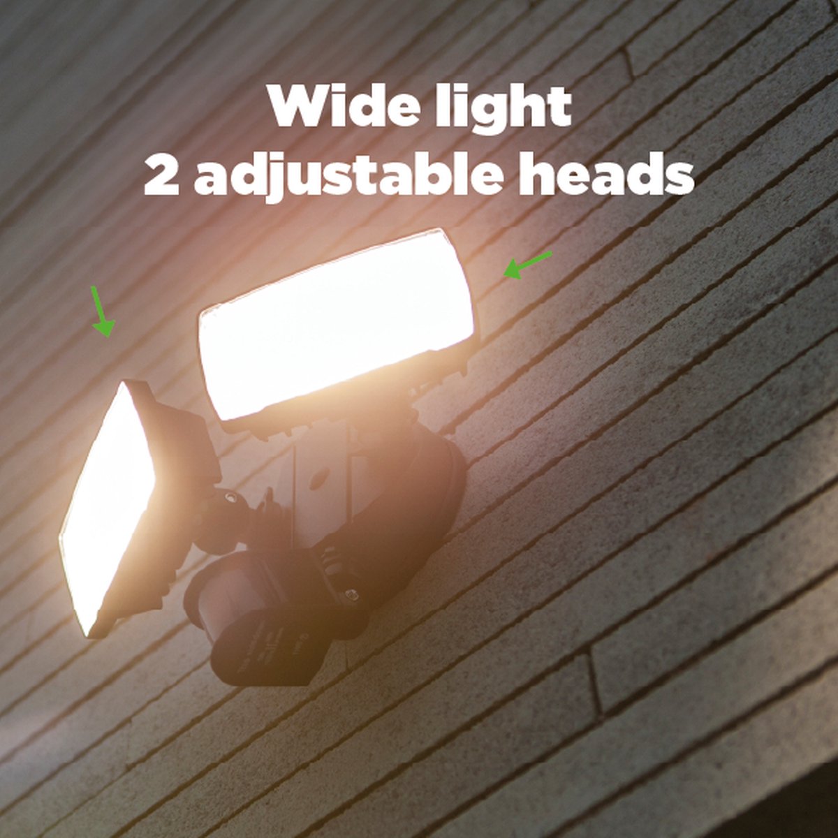 Lutec Chimera - LED security wandlamp voor buiten - Tweekoppig