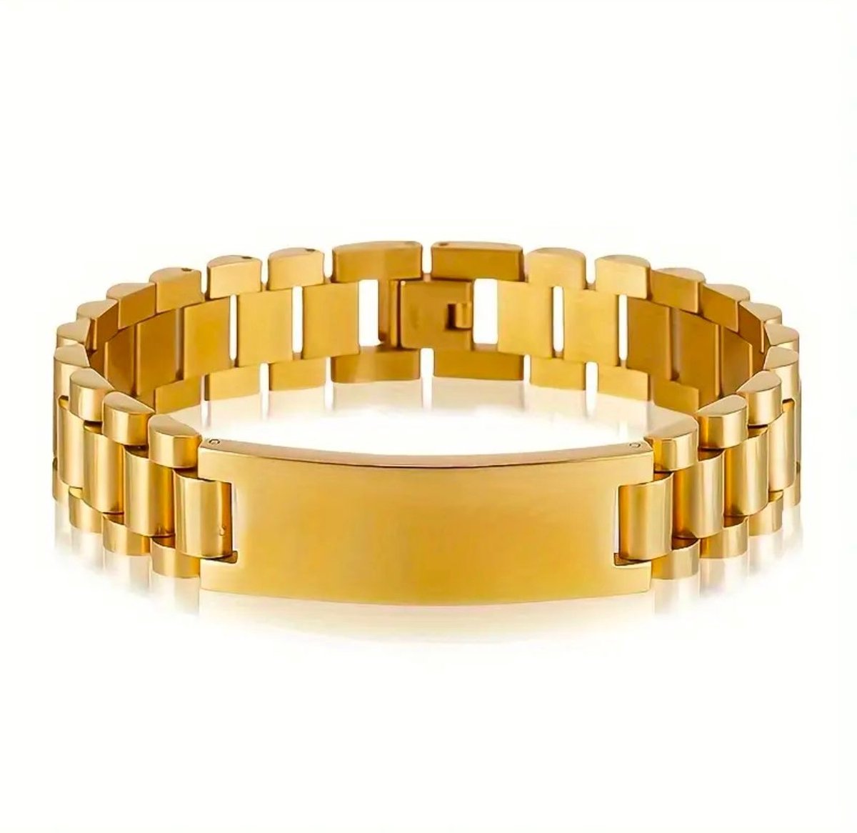 Mpariz - Dames en Herenarmband - Titanium - RVS - Goud