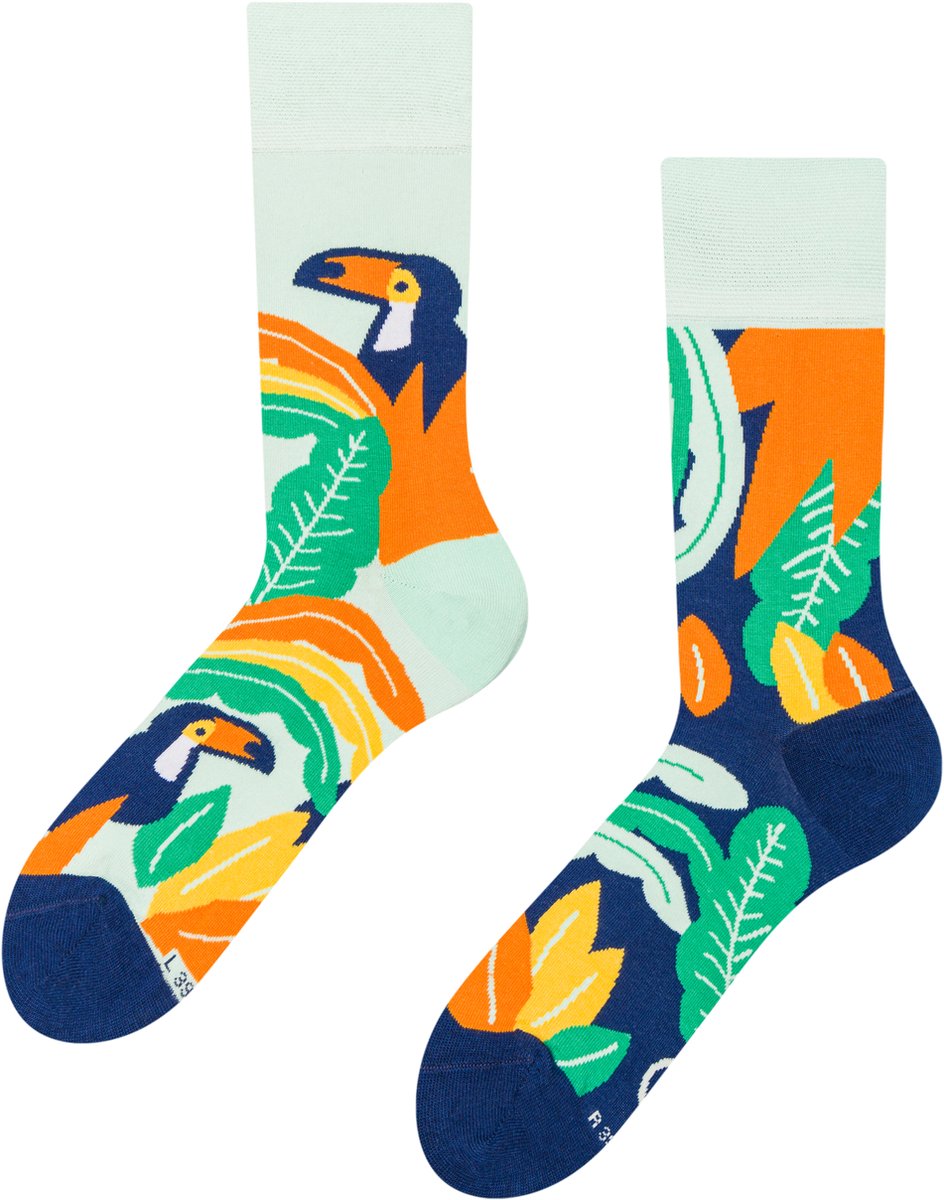 Mismatch Sokken Toucan & Blaadjes 35-38