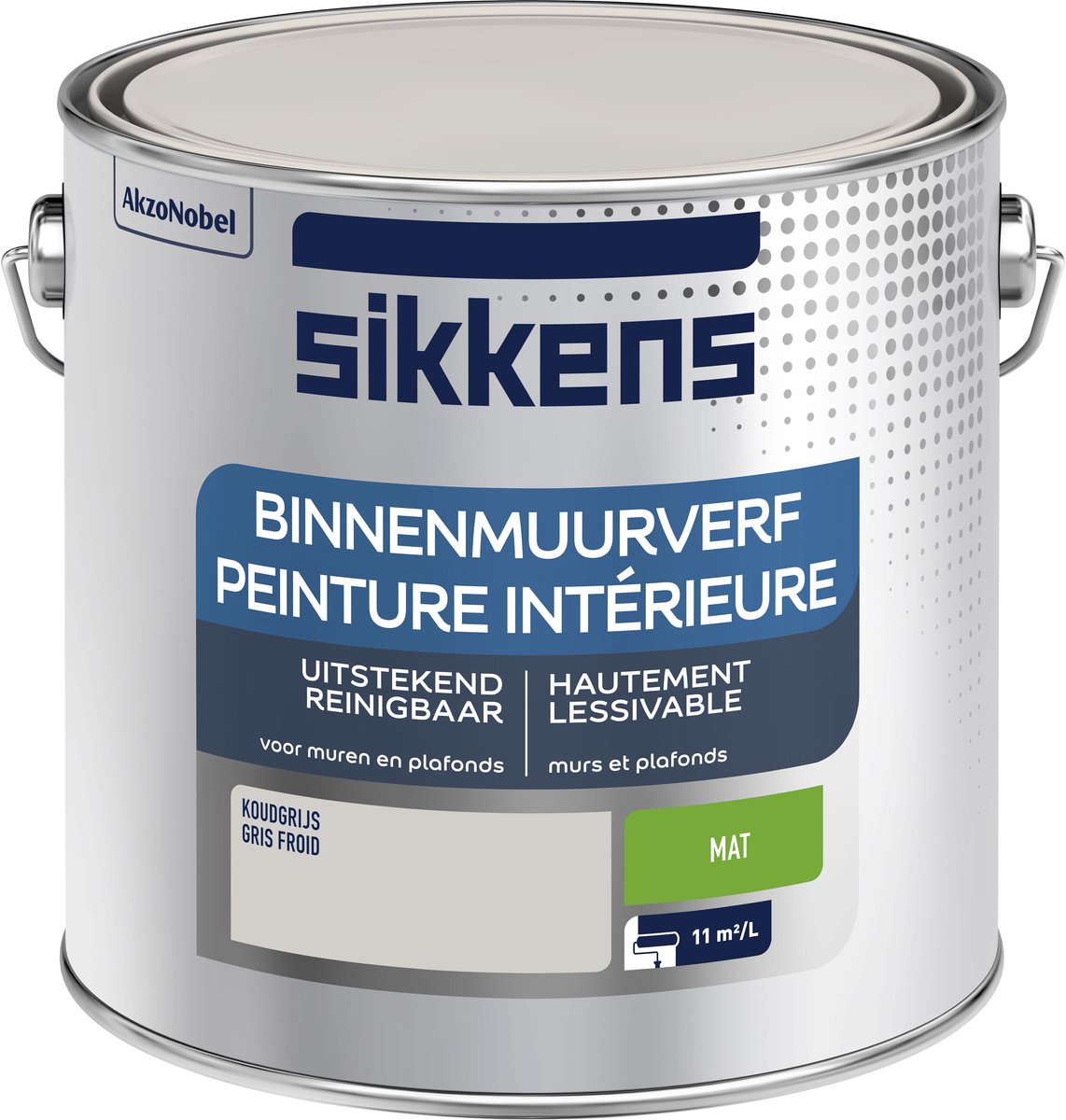Sikkens Binnenmuurverf Mat Koudgrijs 2,5 L