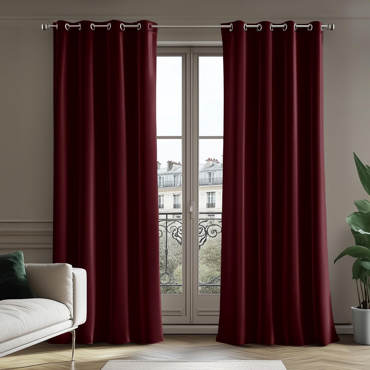 Unyqoos ® Stijlvolle Verduisteringsgordijnen voor Slaapkamer en Woonkamer met Luxe Fluwelen Afwerking fuchsia