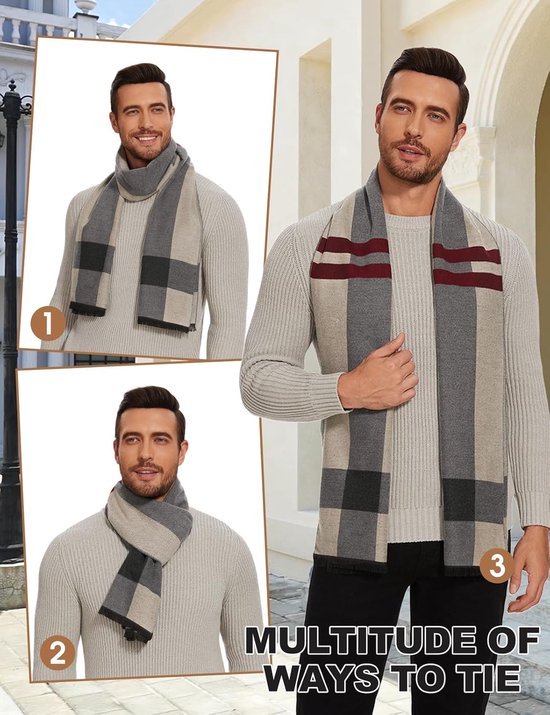 Nieuwe Heren Sjaal Zijde Geborstelde Sjaal Herfst en Winter Warm en Eenvoudig Elegant Effen Kleur Zakelijk kopen vanaf een prijs van 14