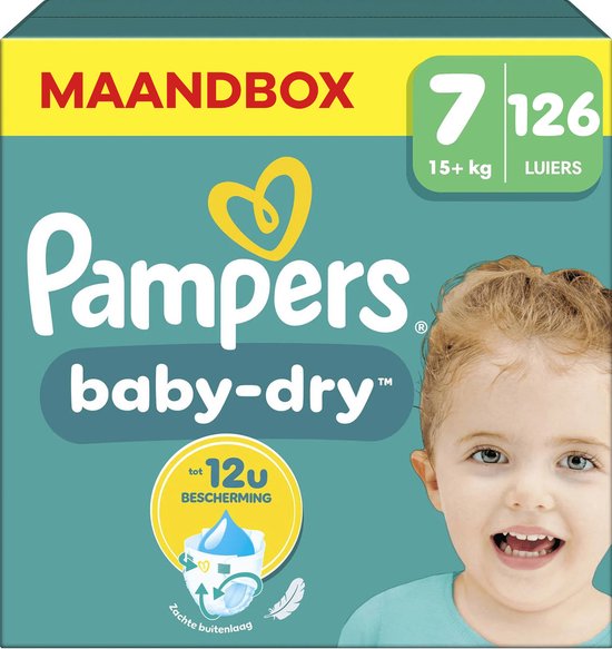 Pampers Baby-Dry-luiers, maat 7, 58 stuks