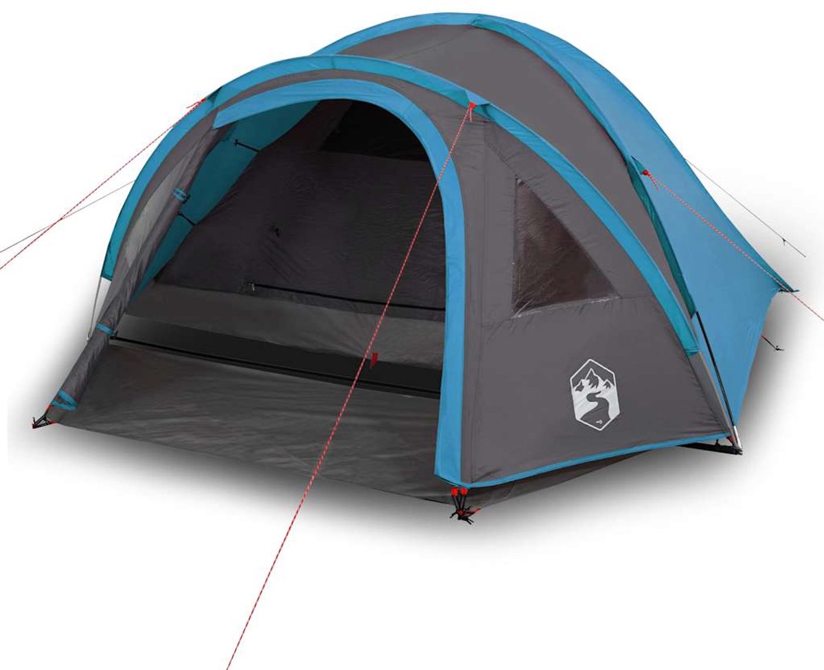 vidaXL Koepeltent 4-persoons waterdicht blauw