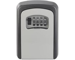 Sleutelkluis voor Buiten - Sleutelkastje met Code - Voor binnen en buiten - Sleutelkluisje met Cijferslot - Sluitelkluis voor in de zorg en in de bouw - Waterbestendig - Grijs