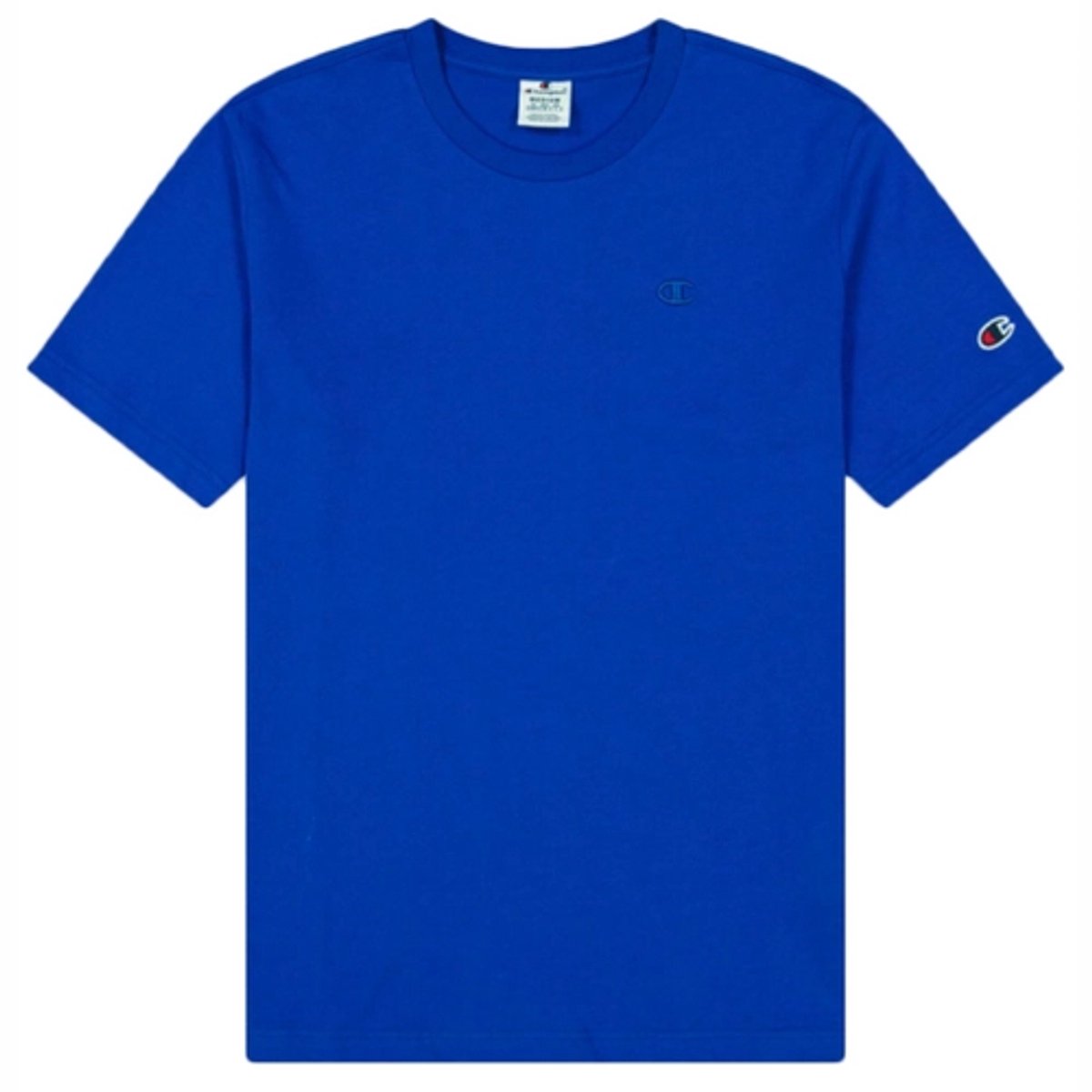 T-Shirt Champion Men Embroidered Comfort Fit Cotton BVU-S Blauw