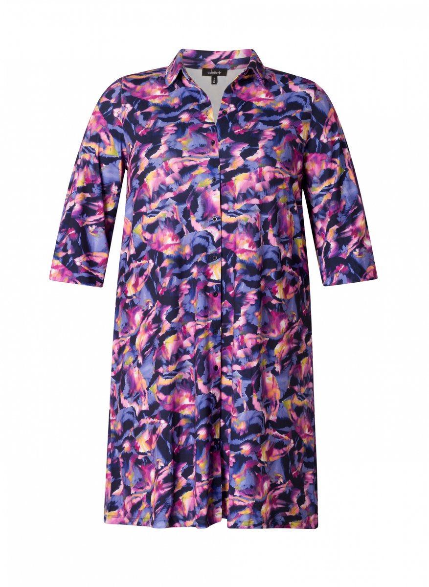 COLLETTA Oda Tops - Dark Blue/Multi col - maat 2(50)