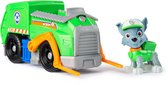 PAW Patrol - Rocky's Recycle Truck - speelgoedauto met speelfiguur - 80% gerecycled plastic - duurzaam speelgoed