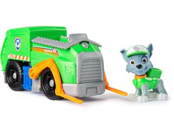 PAW Patrol - Rocky's Recycle Truck - speelgoedauto met speelfiguur - 80% gerecycled plastic - duurzaam speelgoed