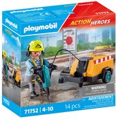 Bol.com PLAYMOBIL Action Heroes Bouwvakker 71752 aanbieding