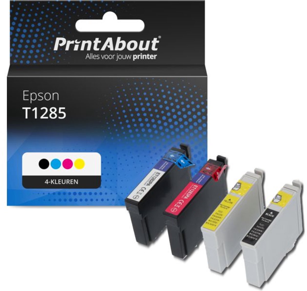PrintAbout - Inktcartridge / Alternatief voor de Epson T1281 / 4 Kleuren