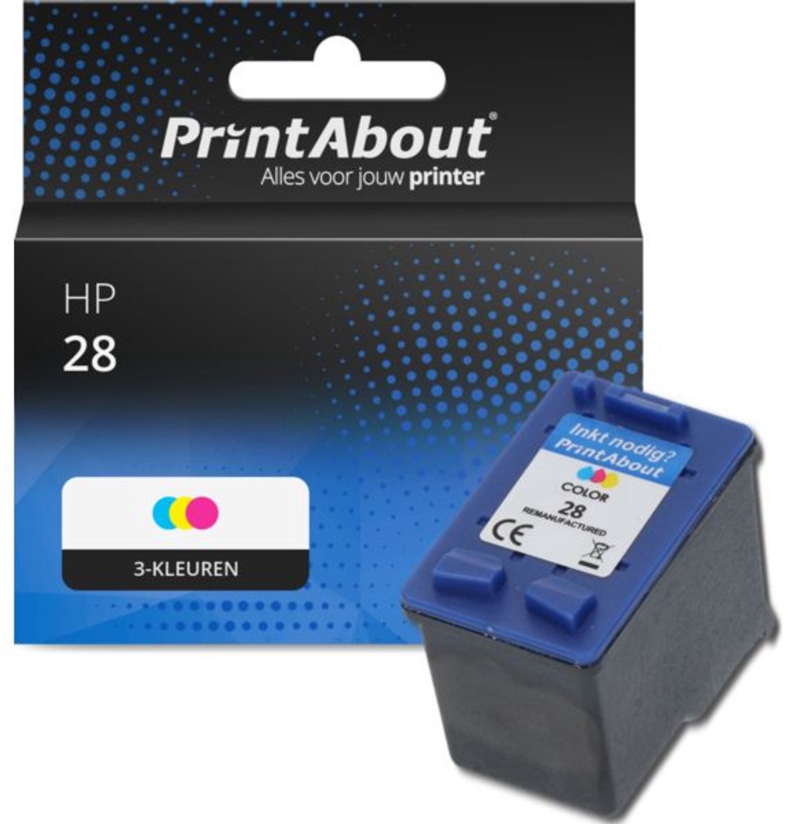 PrintAbout Huismerk HP 28 (C8728A) Inktcartridge 3-kleuren