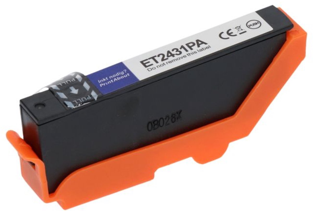 PrintAbout Huismerk Epson 24XL (C13T24314012) Inktcartridge Zwart Hoge capaciteit