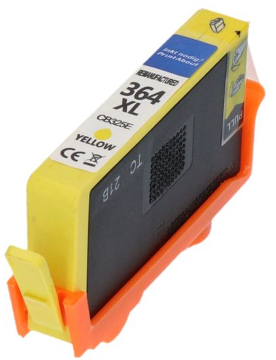 PrintAbout huismerk Inktcartridge 364 (CB320EE) Geel geschikt voor HP