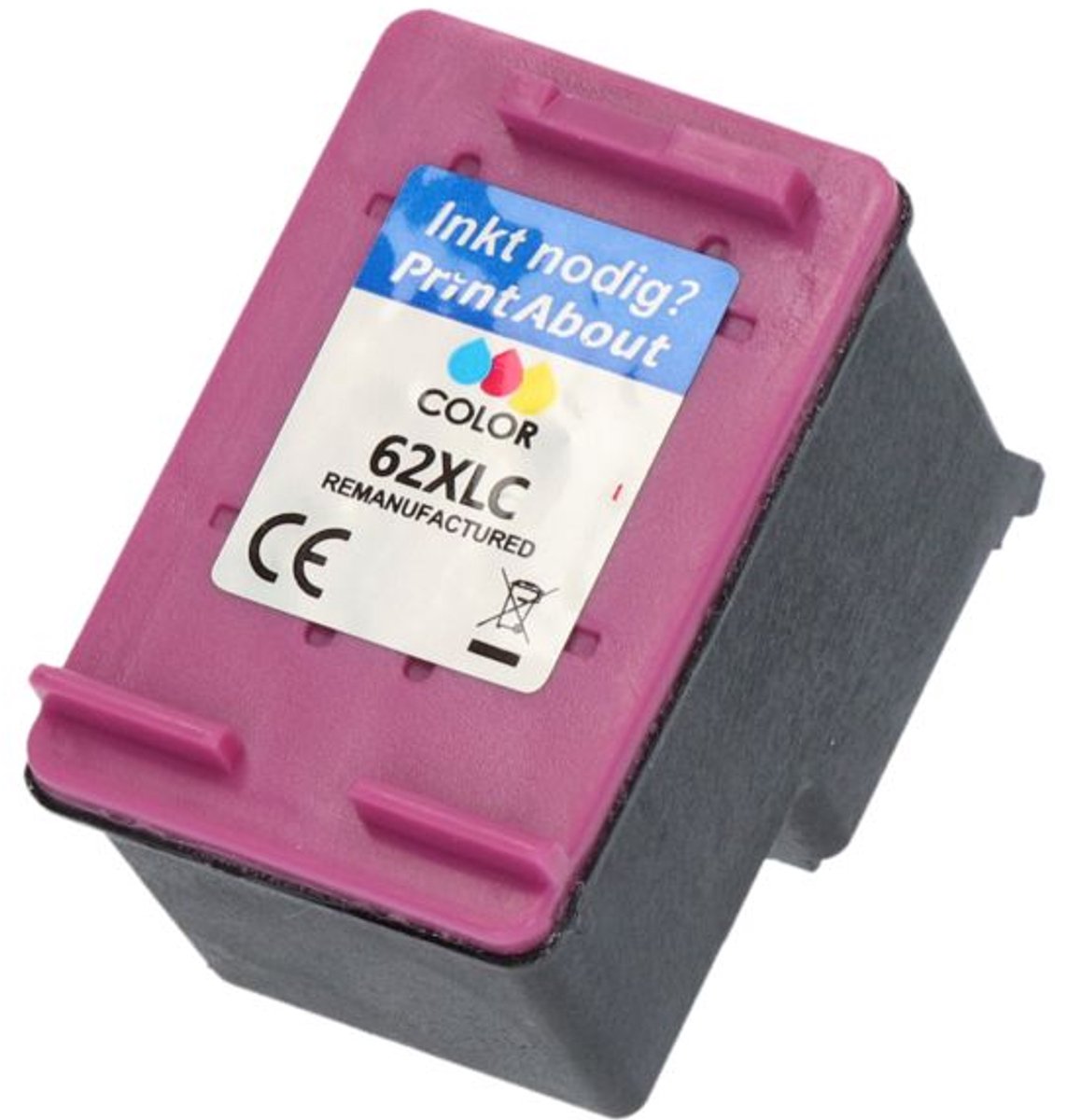 PrintAbout Huismerk HP 62 (C2P06AE) Inktcartridge 3-kleuren