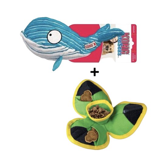 Combideal Kong Cuteseas Whale Kong balistique hide 'n Treat