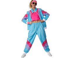 dressforfun - dameskostuum retro 80er 90er jaren joggingpak set - XXL - Verkleedkleding carnaval - Halloween - Verkleden - Feestkleding - Carnavalskleding - Feest - Partykleding