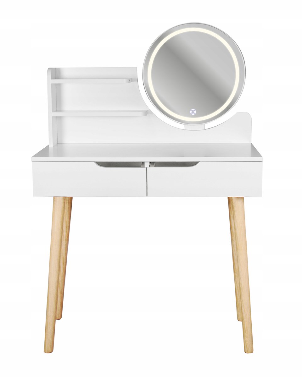 Kaptafel met LED-spiegel, cosmetisch, Scandinavisch, SCANDI