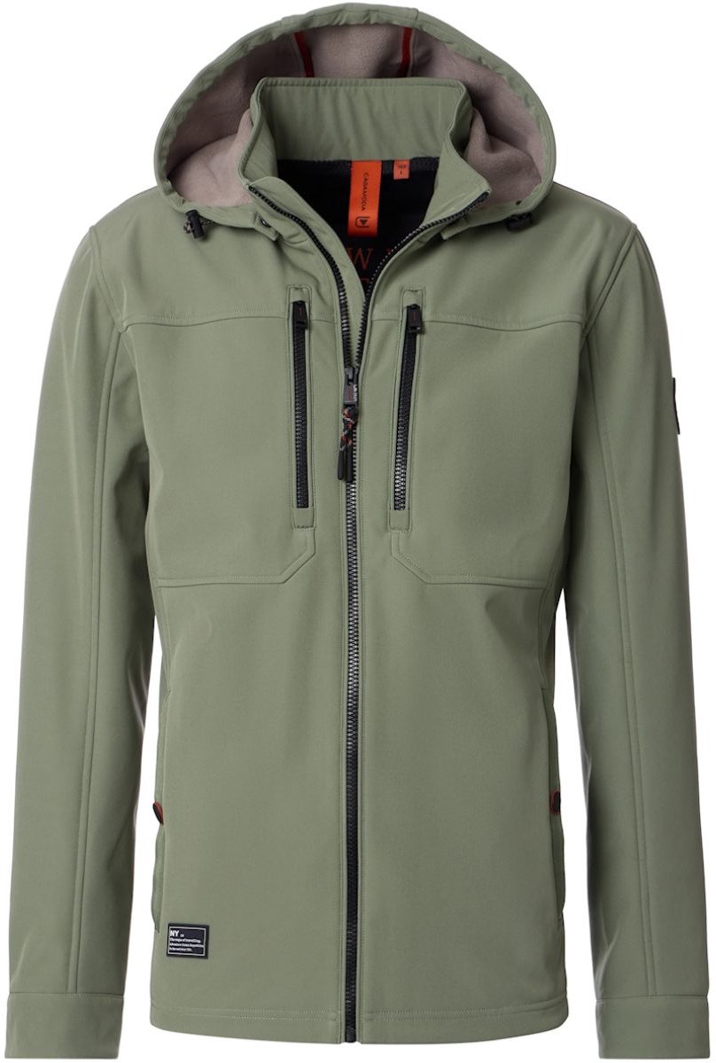 Casa Moda Softshell Jas Met Stretch En Afneembare Capuchon - M