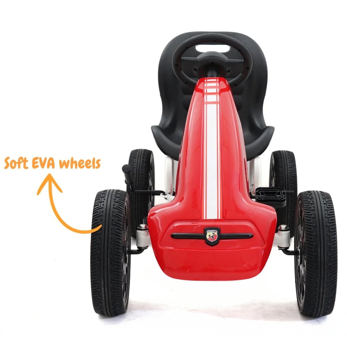 Abarth Skelter 3 tot 7 jaar – Officieel Gelicentieerde Go Kart met Skiddingmodus & EVA-Wielen – Kindervoertuig met Verstelbaar Zadel & Handrem – Rood — afbeelding 3