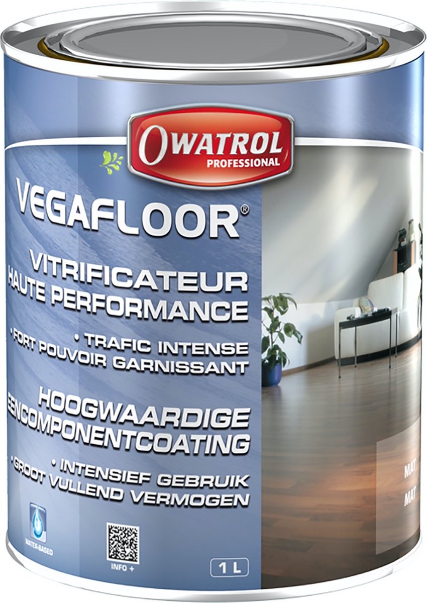 VegaFloor - Watergedragen parketvernis - Owatrol Pro - 1 L