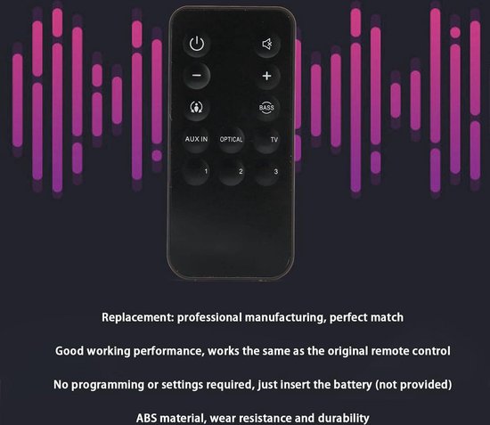 Afstandsbediening Cinema Soundbar SB400 Boost TV 93040000860 Nieuwe Universele Vervangende Soundbar-TV . van Merkloos — afbeelding 5