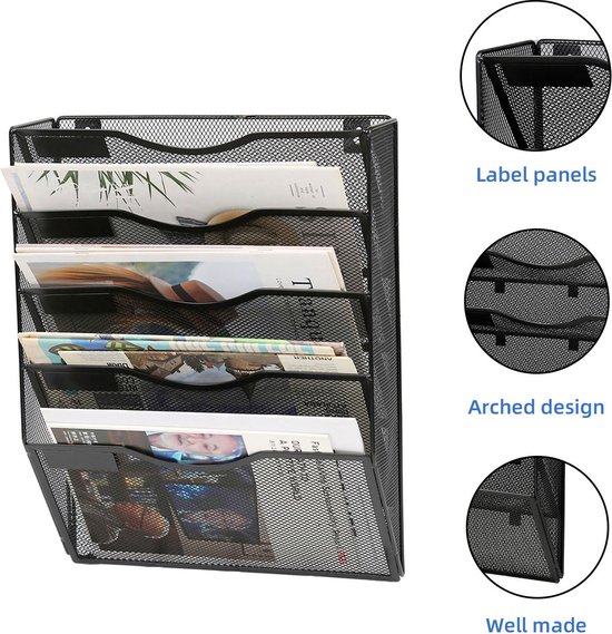 WallDeca Hangende bestandsorganisator (10 Pockets - with Nametag
