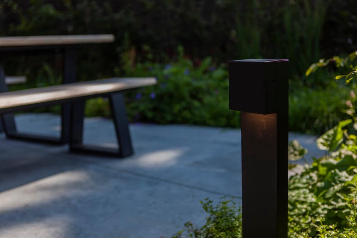 Lutec Gemini XF - LED tuinpaal padverlichting - Sokkellamp