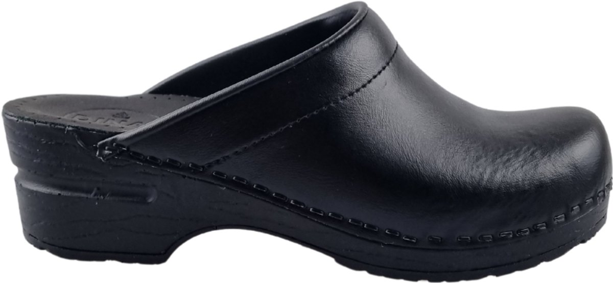 Werkklompen - Schoenklompen - Zorgklompen - PU zool met open hiel - Unisex klompen - TRAA - Zwart - maat 47