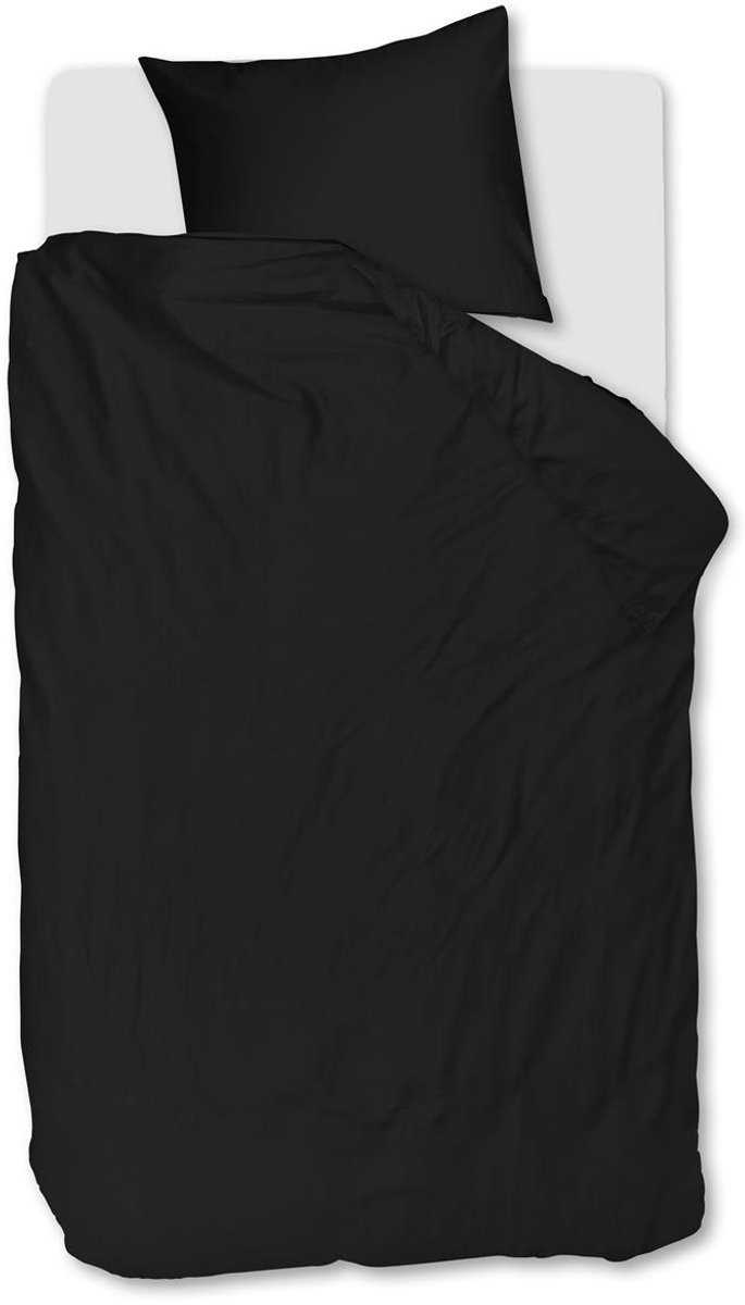 Beddinghouse Change dekbedovertrek - Effen - Eenpersoons - 140x200/220 - Black zwart