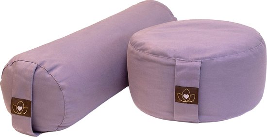 Pakket bolster en meditatiekussen - lavendel