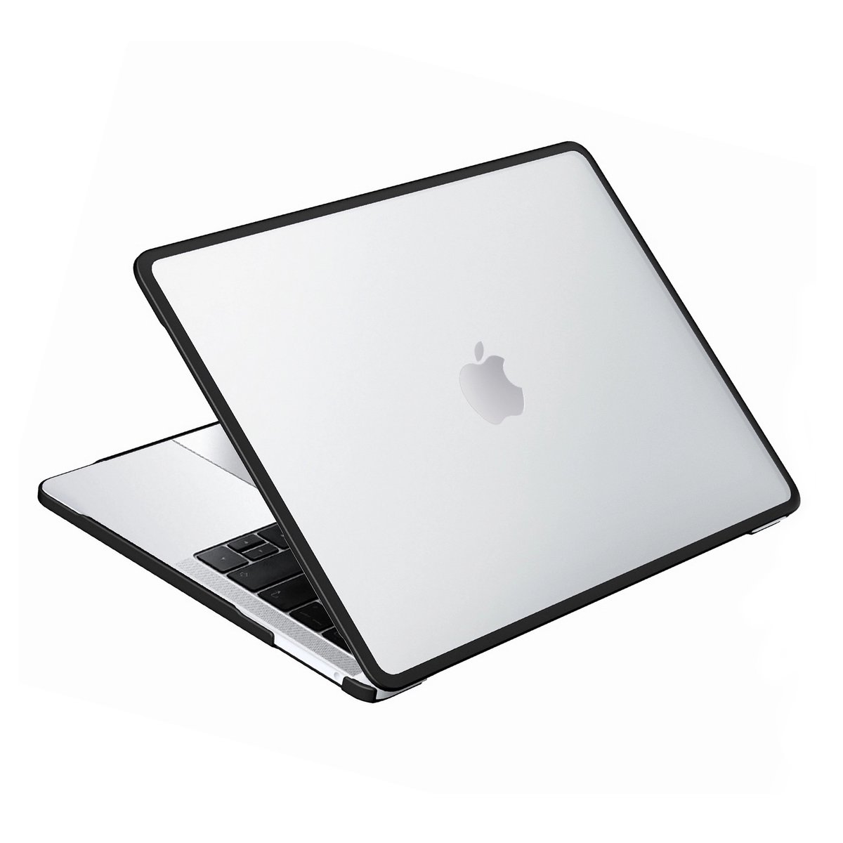 Mobilize Laptophoes geschikt voor Apple MacBook Air 13 Inch (2022-2025) Hoes Hardshell Laptopcover MacBook Case | Mobilize Protection Cover - Transparant / Zwart - Model A2681 / A3113 / A3240