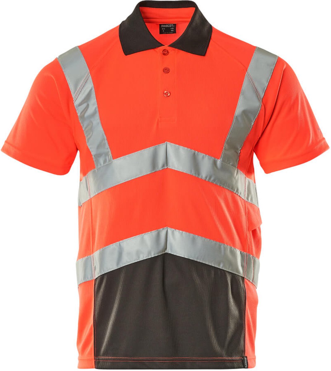 Mascot Safe Young Poloshirt 50117-949 - hi-vis rood/donkerantraciet - L