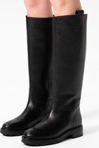Sacha - Femme - Bottes hautes en cuir noir - Taille 42